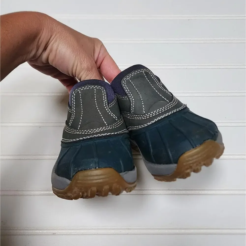 L.L. Bean Kids Storm Chaser Slip-On Ankle Boots Size 10 Toddler Blue & Green